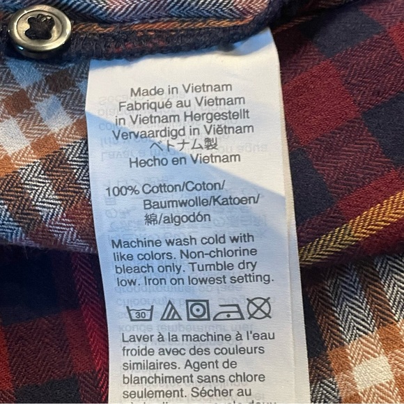 Madewell women’s oversized Plaid Button-down Shirt red/Blue/gold size XL - Picture 7 of 7